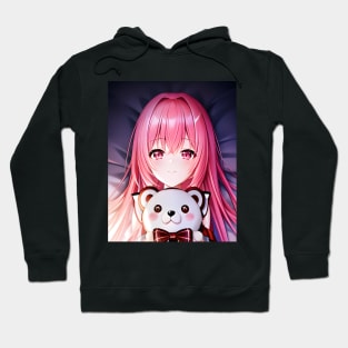 Ai - Anime Girl Holding a Bear Doll 6 Hoodie